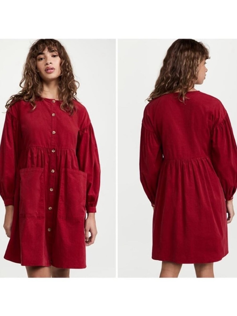 Meadows Forest Button-Front Mini Dress